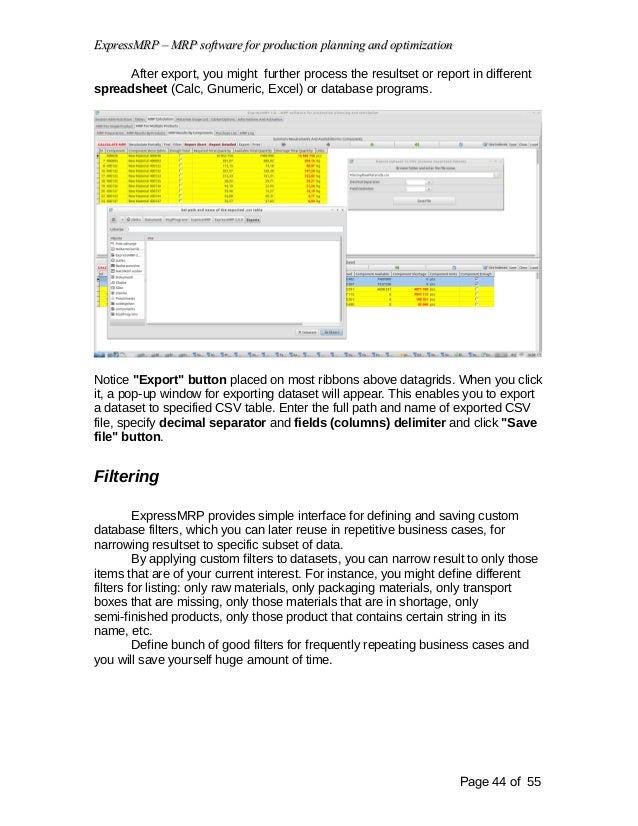 ExpressMRP MRP Material Requirements Planning Software Manual