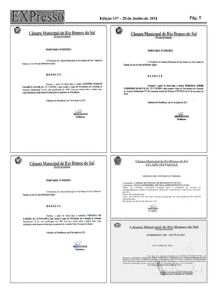 Edição 157 - 20 de Junho de 2011   Pág. 5
 