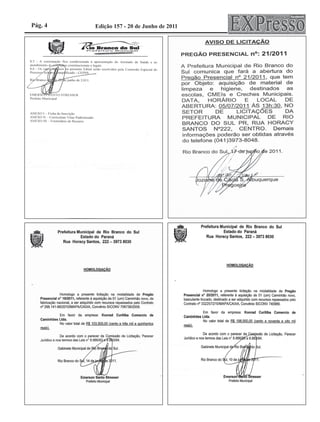 Pág. 4   Edição 157 - 20 de Junho de 2011
 