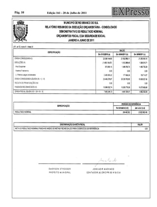 Pág. 10   Edição 161 - 20 de Julho de 2011
 