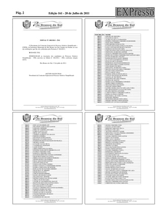 Pág. 2   Edição 161 - 20 de Julho de 2011
 