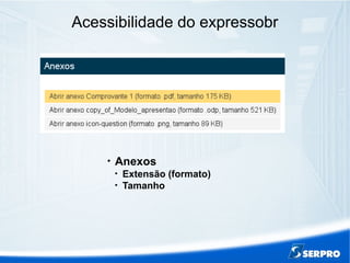 Acessibilidade do expressobr

Anexos

Extensão (formato)

Tamanho
 