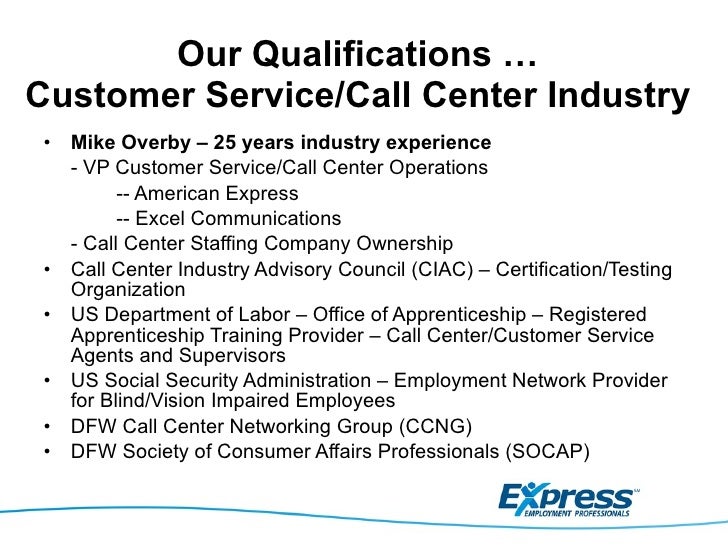 qualification for customer service