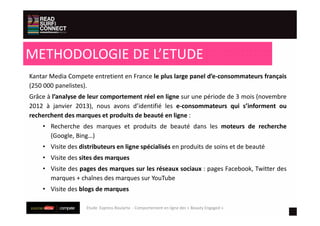 Kantar Media Compete entretient en France le plus large panel d’e-consommateurs français
(250 000 panelistes).
Grâce à l’a...