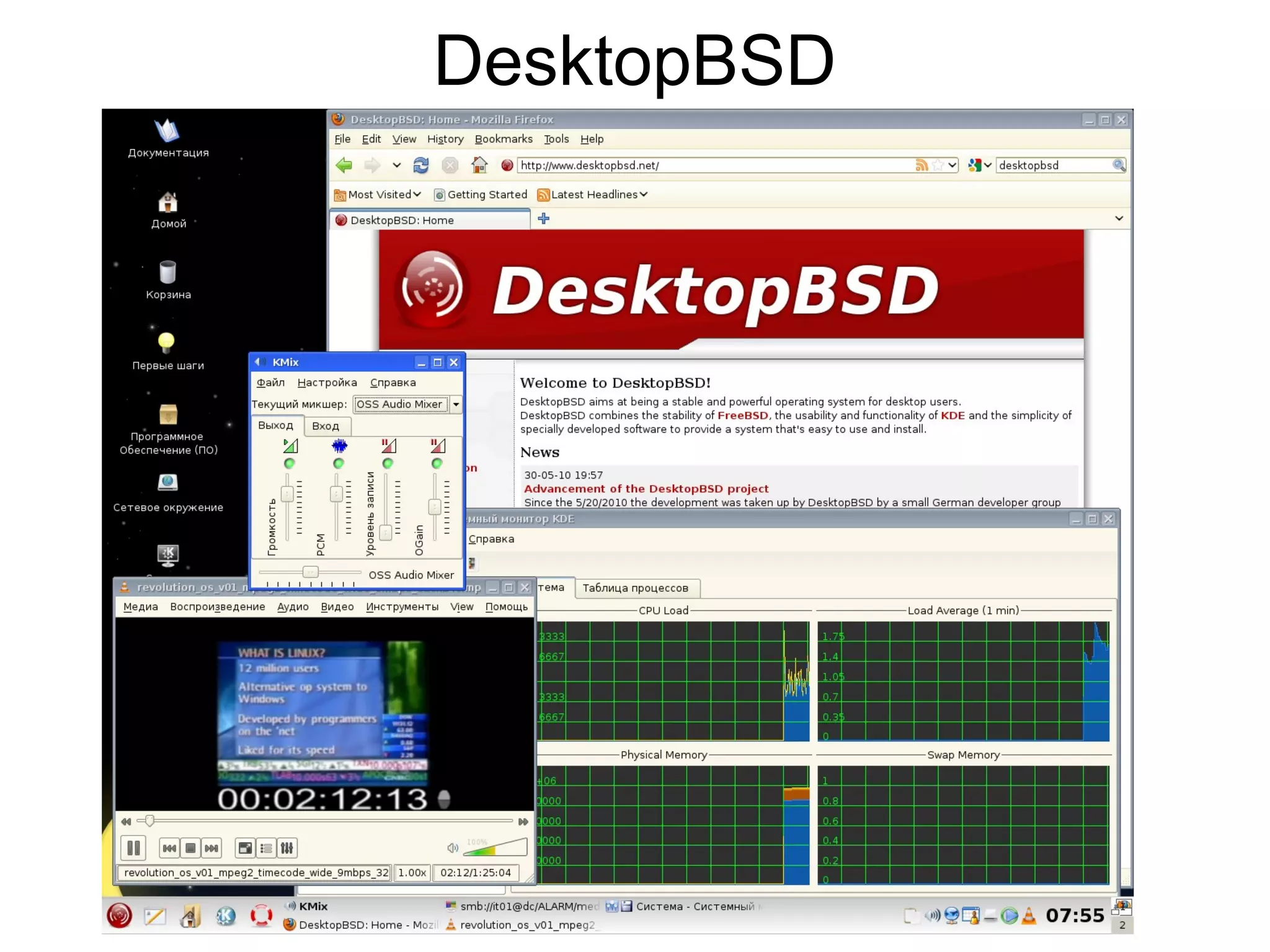 Express test BSD desktop | ODP