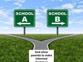 And allow
parents to make
informed
decisions
 
