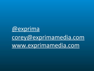 @exprima [email_address] www.exprimamedia.com 