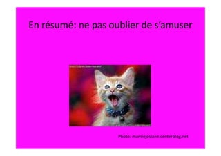 En résumé: ne pas oublier de s’amuser




                    Photo: mamiejosiane.centerblog.net
 