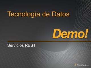 Tecnología de Datos Servicios REST 