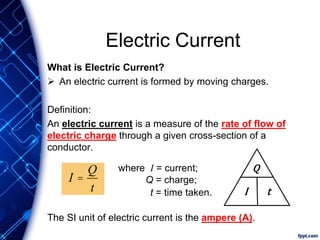Current as electric can be defined What is