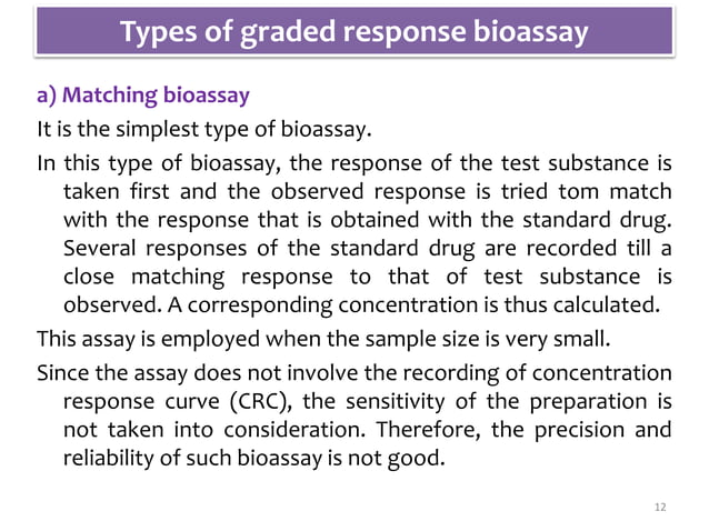 Expt. 3 Introduction to principles of bioassay, its types including ...