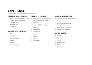 Exquisite Software Development, LLC - 2015 Brochure | PDF