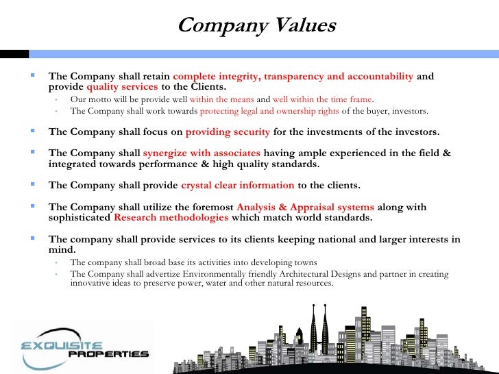 Exquisite Properties Profile