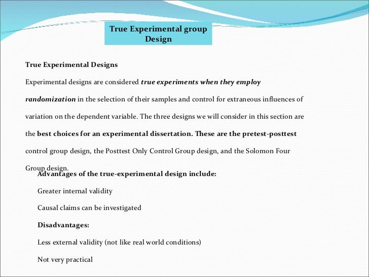example of experimental research design title