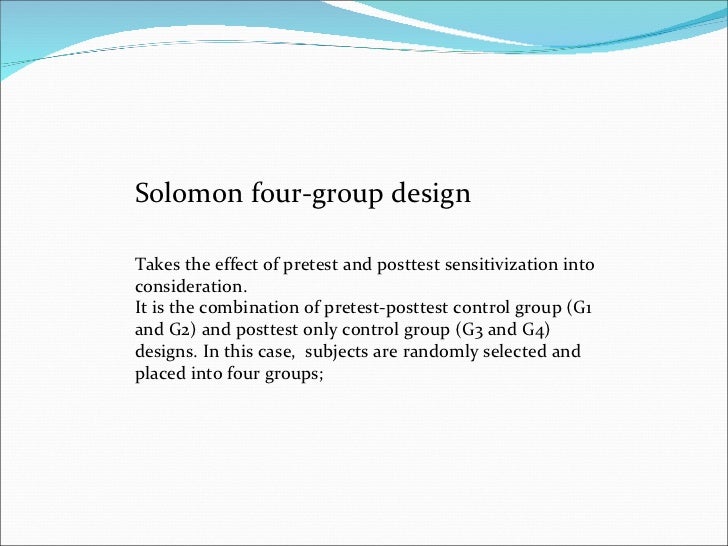 experimental research one group pretest posttest design