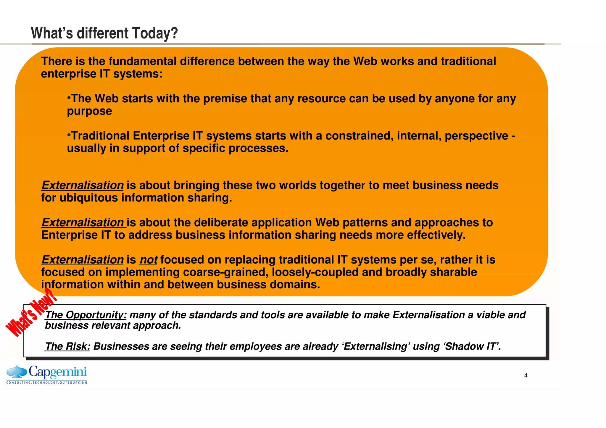 Externalization Trend