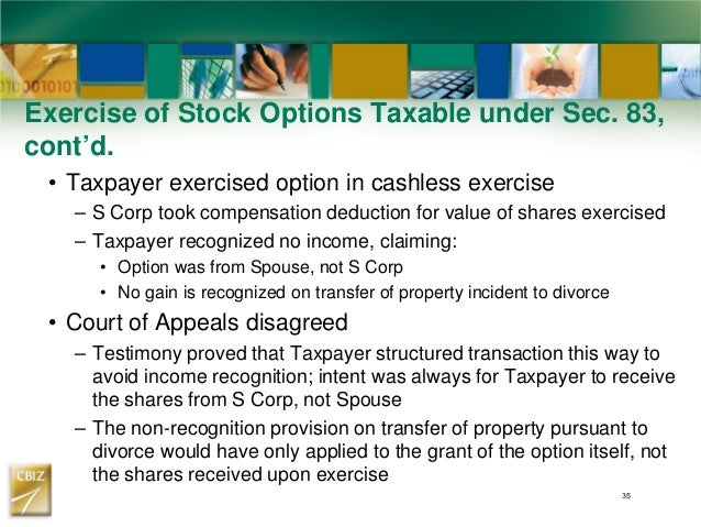 Section 83 b election non qualified stock options