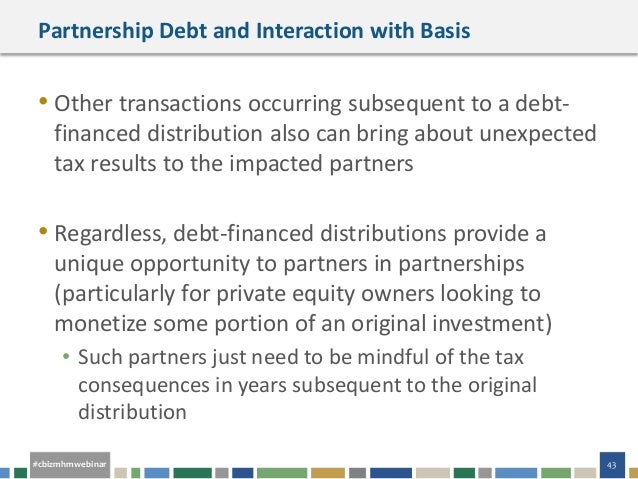 Webinar Slides Tax Considerations For Debt Financed Distributions Fr