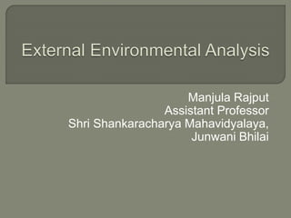 Manjula Rajput
Assistant Professor
Shri Shankaracharya Mahavidyalaya,
Junwani Bhilai
 