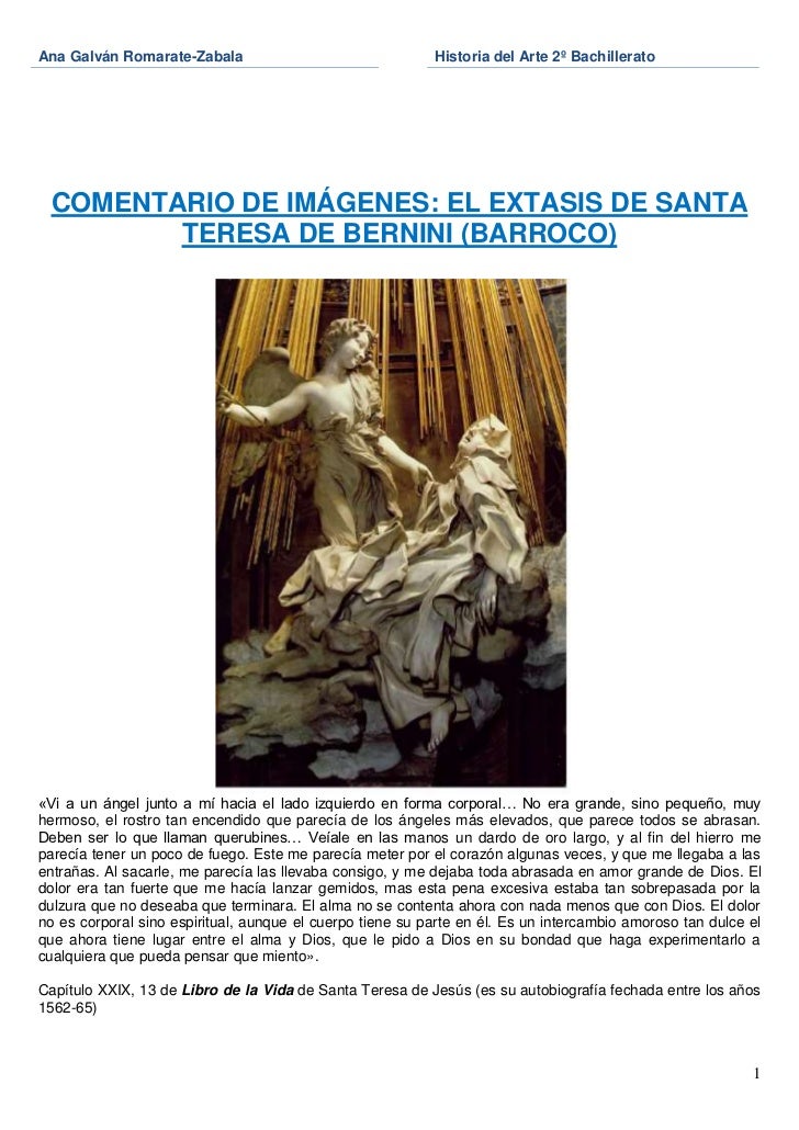Extasis de santa teresa bernini para slideshare