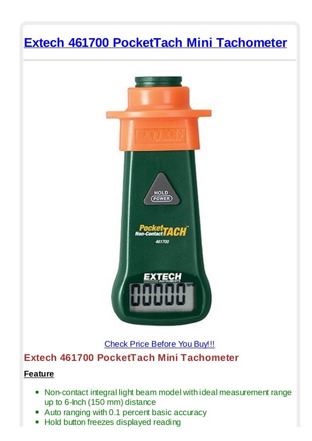 Extech 461700 pocket tach mini tachometer