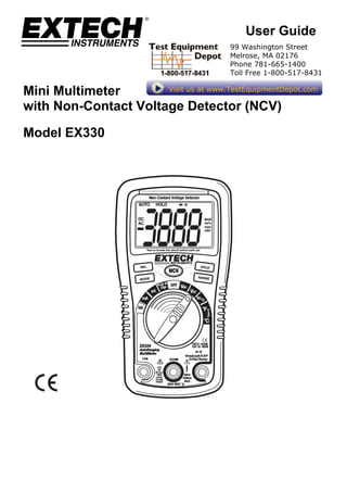 Kalkun Læsbarhed hungersnød Extech EX330 Mini Multimeter User Manual