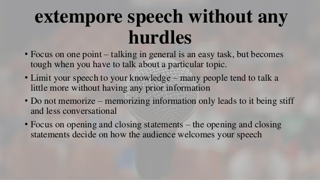 Tips for extempore speech picture