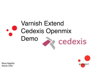 NYC 2017
Varnish Extend
Cedexis Openmix
Demo
Reza Naghibi
Xavier Ortiz
 