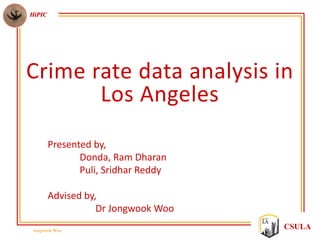 Crime rate data analysis in Los Angeles | PPTX