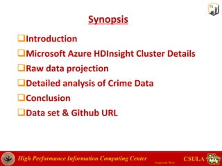 Crime rate data analysis in Los Angeles | PPTX