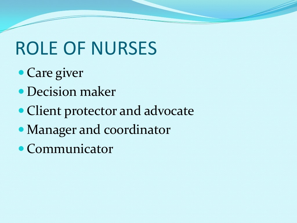 Extended And Expanded Role Of Nurses