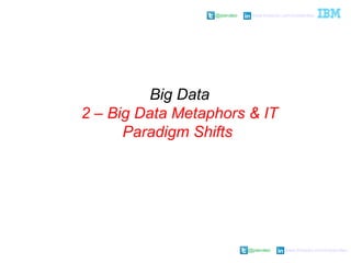 @pieroleo www.linkedin.com/in/pieroleo
@pieroleo www.linkedin.com/in/pieroleo
Big Data
2 – Big Data Metaphors & IT
Paradigm Shifts
 