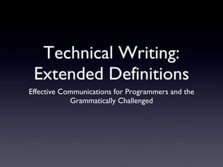 what is extended definition