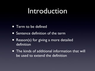 Extended definitions | PPT