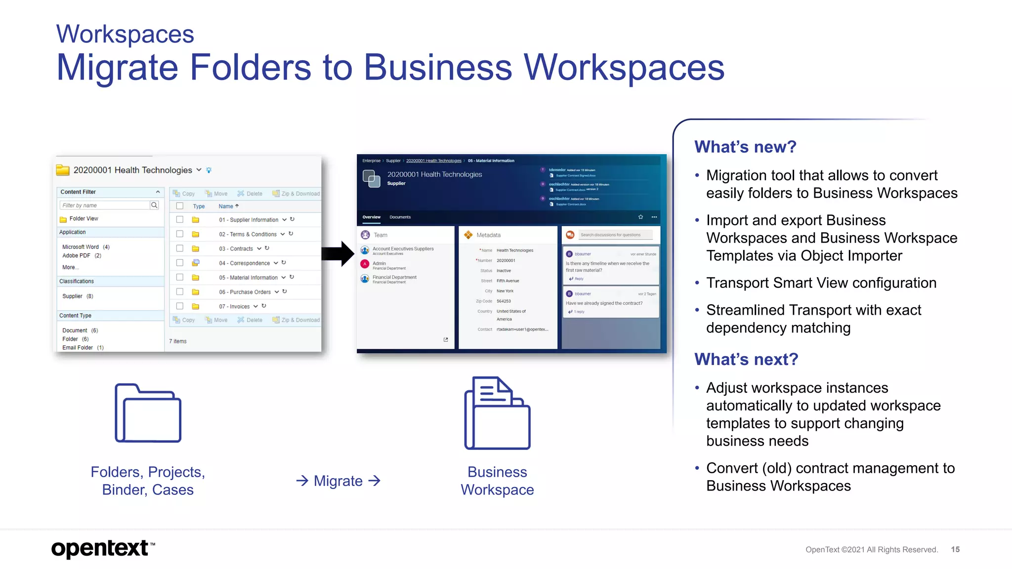 What's New and What’s Next in OpenText Extended ECM & Content Suite