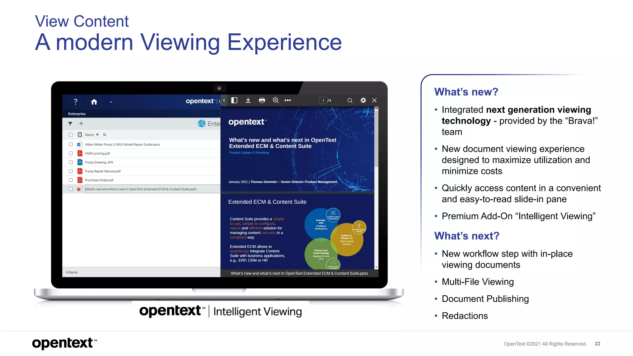 What's New and What’s Next in OpenText Extended ECM & Content Suite