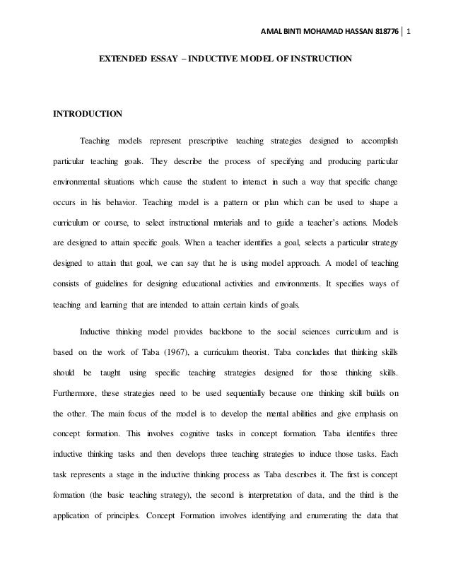 Essays On Curriculum Models
