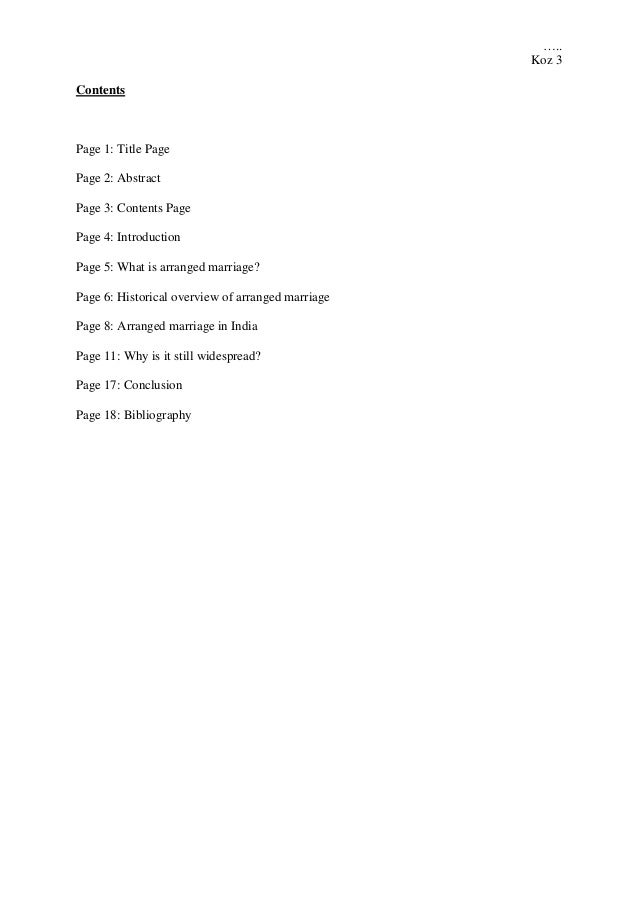 essay on arranged marriage