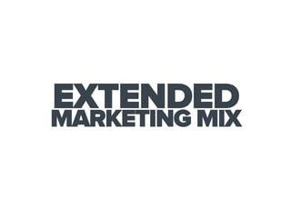 MARKETING MIX
EXTENDED
 