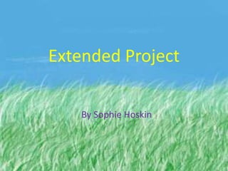 Extended Project

    By Sophie Hoskin
 