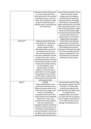 Extended project log | DOCX