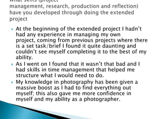 Extended project review | PPTX