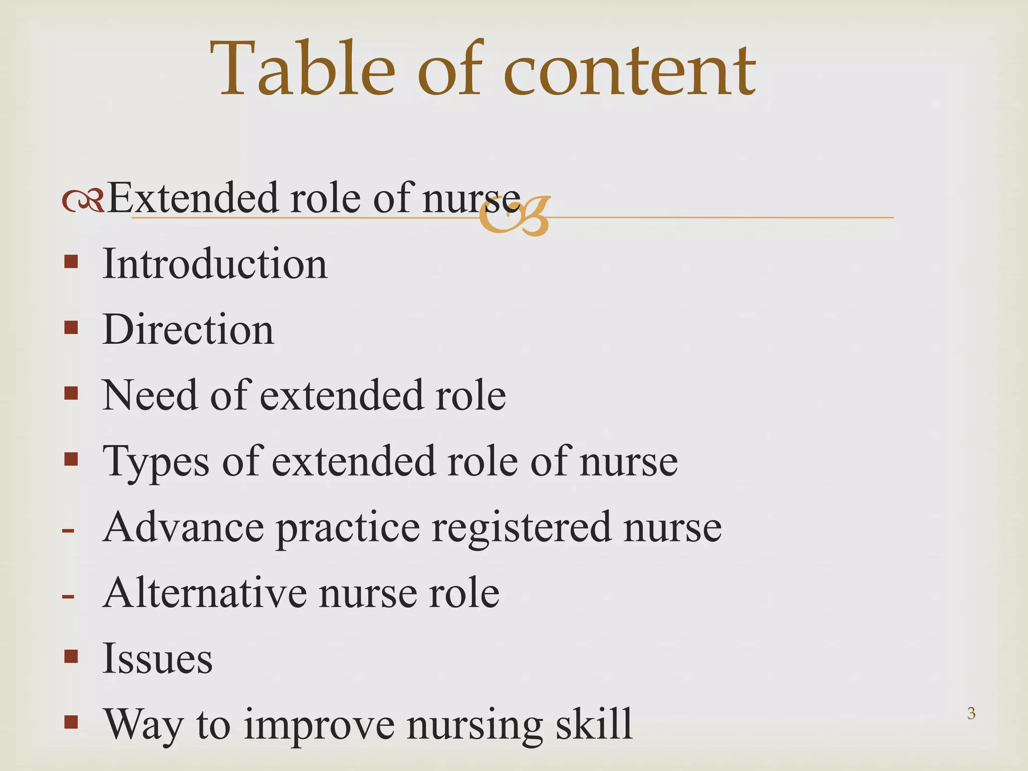 Extended role of nursing | PPT