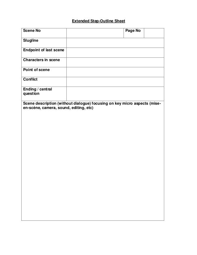 extended step complete and template step outline sample