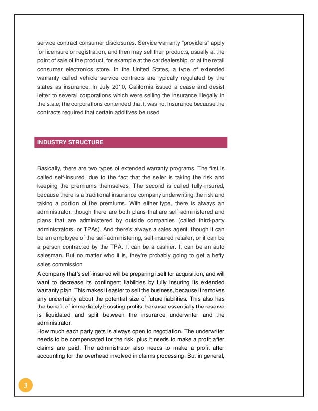 extended warranty industry in us extended warranty cancellation letter