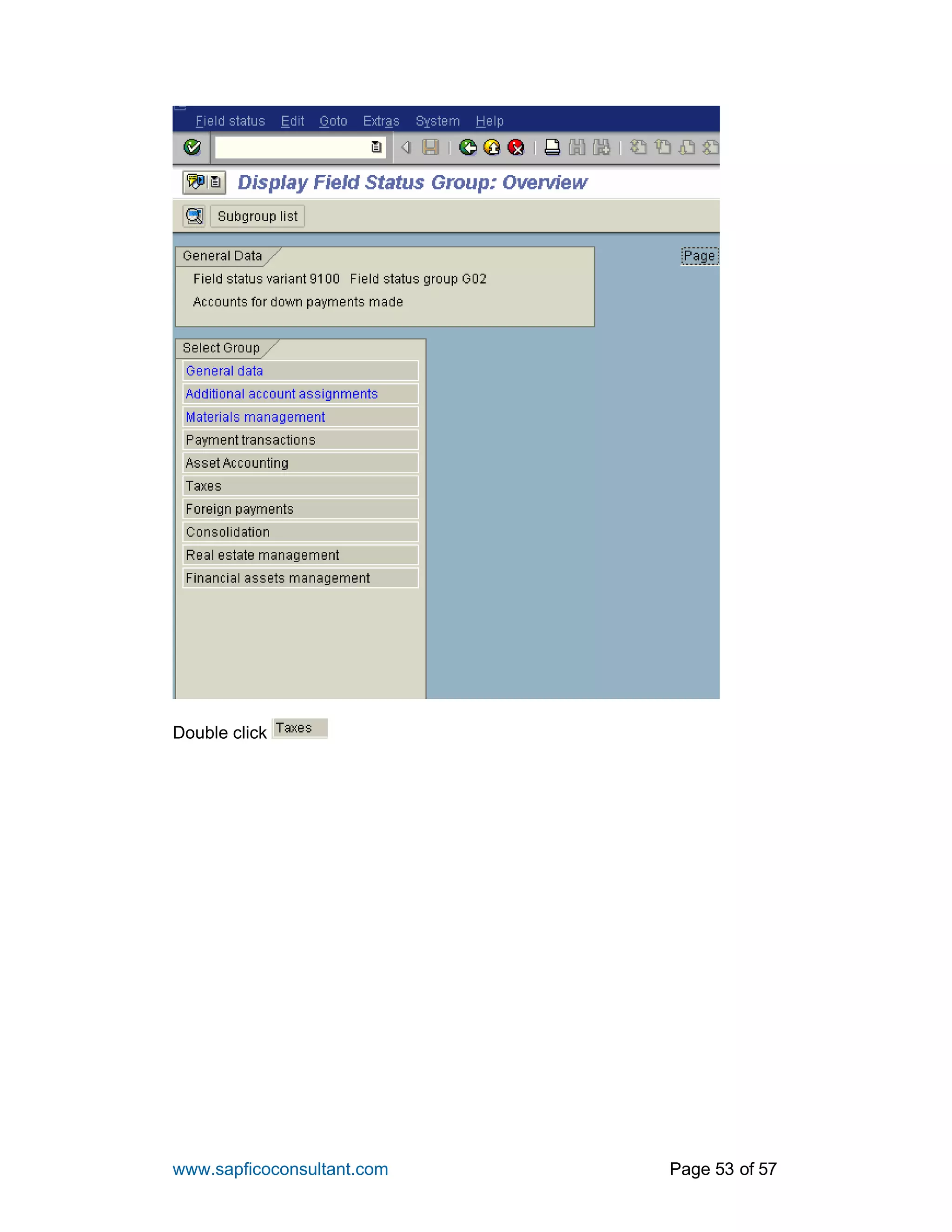 www.sapficoconsultant.com Page 53 of 57
Double click
 