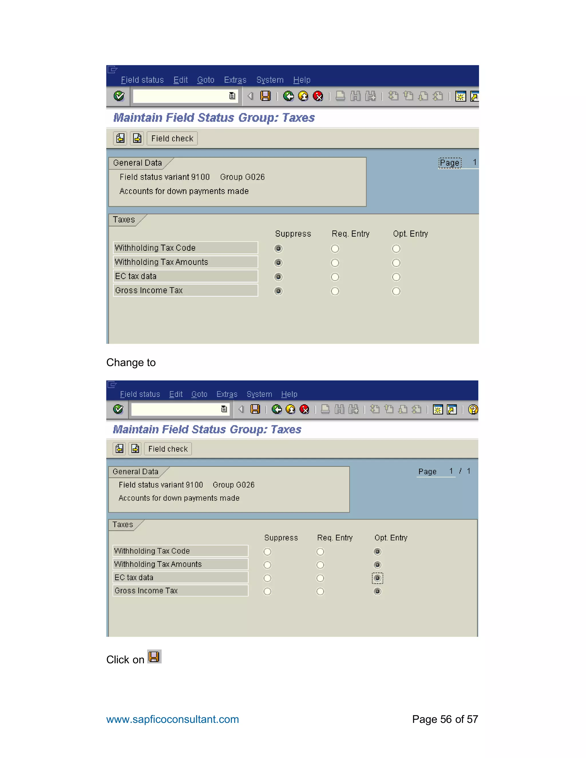 www.sapficoconsultant.com Page 56 of 57
Change to
Click on
 