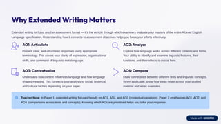 Ao2 Writing Mastering Extended Writing for A Level English Language Success | PDF