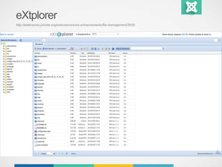 eXtplorer 
http://extensions.joomla.org/extensions/core-enhancements/file-management/2630 
 
