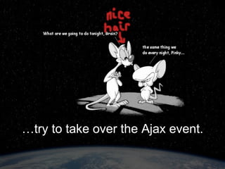 how does jQuery handle Ajax events? show generic error message: 